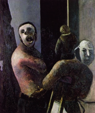 "GUERRERO SOBRE FONDO NEGRO"